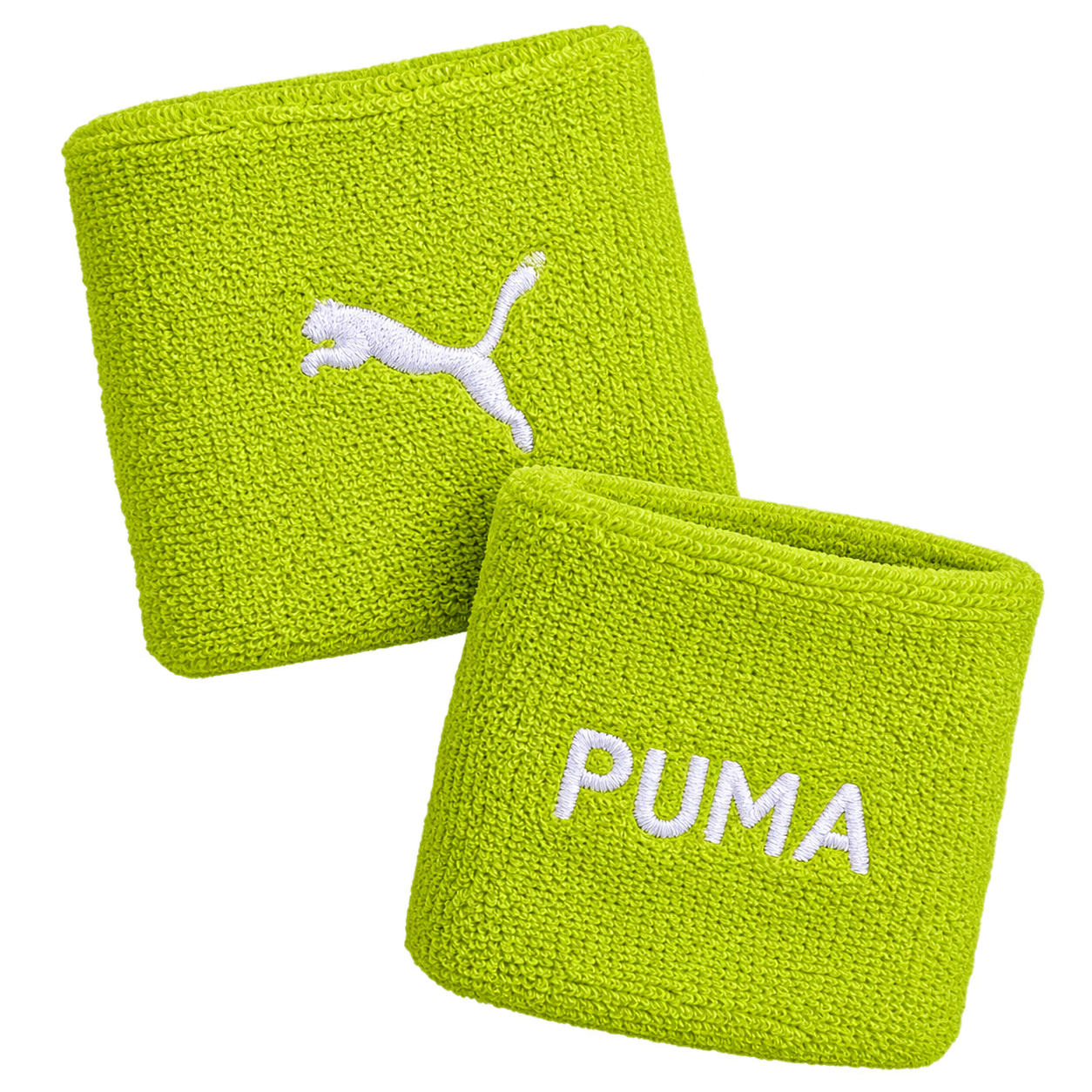 Neon Green Puma Terry Wristbands Puma Fit wristbands - Image 1